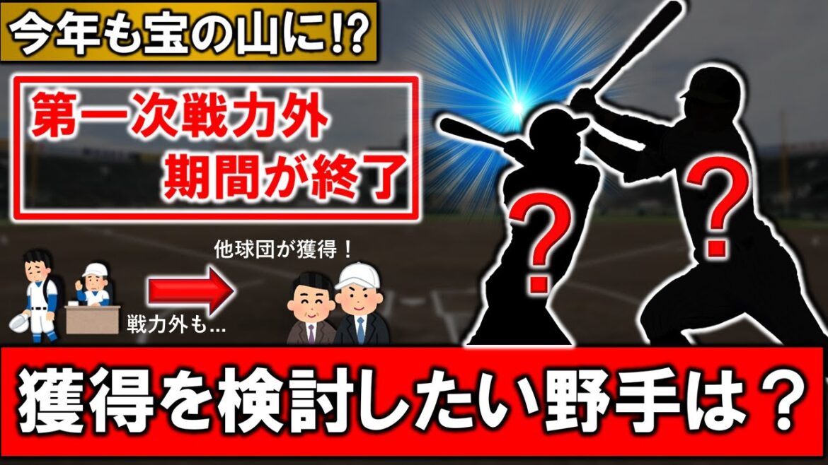 【今年も宝の山に！？】２０２４年度の第一次戦力外通告期間が終了！リリースされた選手の中で来季戦力として獲得検討したい野手は！？