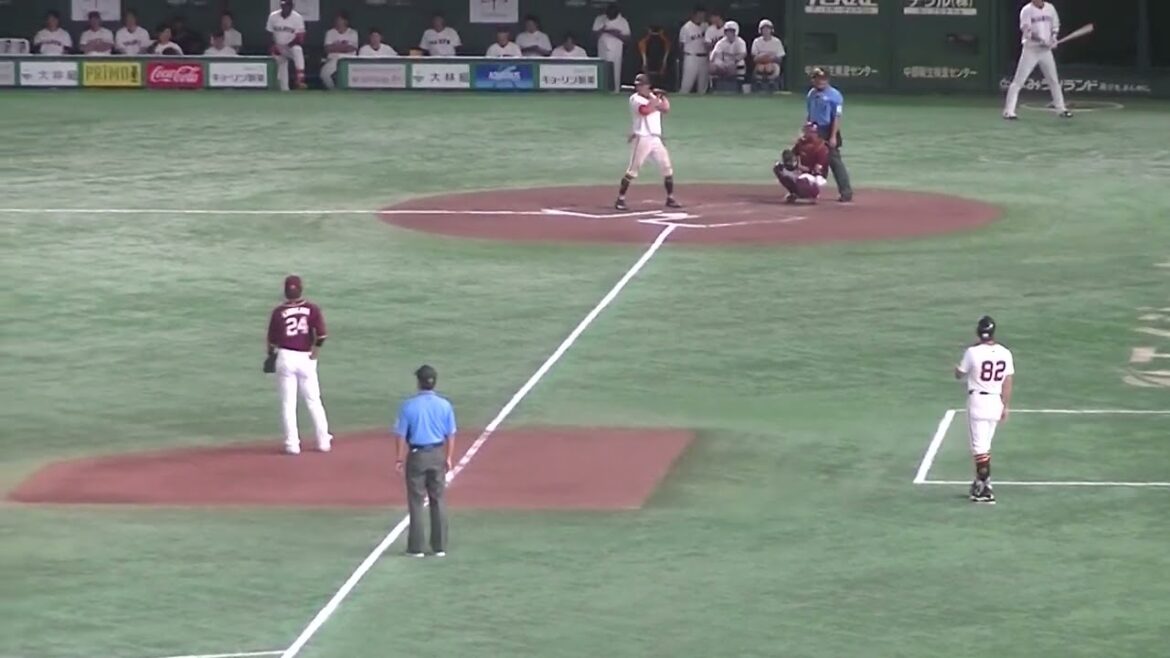 快足の舟越秀虎がフォアボールを選ぶ【読売ジャイアンツ対 楽天ゴールデンイーグルス2024年9月22日】