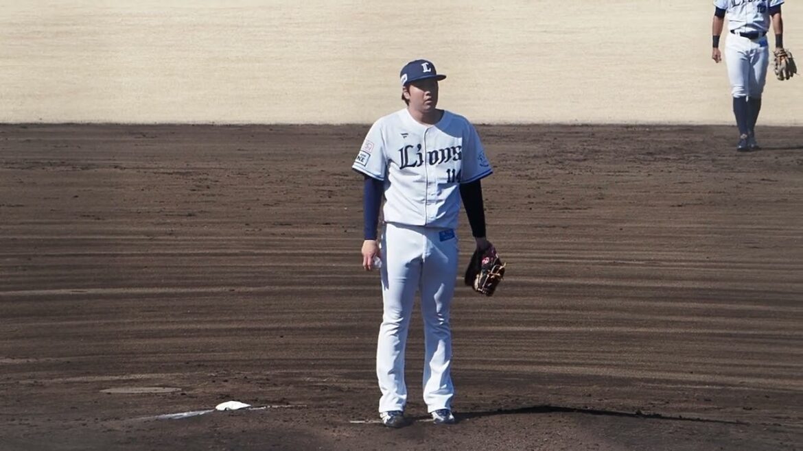 2024.03.03 埼玉西武-東北楽天(カーミニーク) 上間永遠 投球シーン