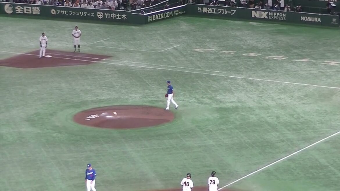 満塁で長野久義を抑える橋本侑樹（2024年9月27日 読売ジャイアンツ 対 中日ドラゴンズ）