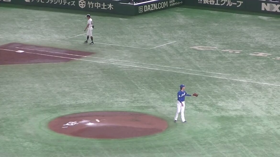 二死満塁のピンチで丸佳浩を打ち取る梅津晃大（2024年9月27日 読売ジャイアンツ 対 中日ドラゴンズ）