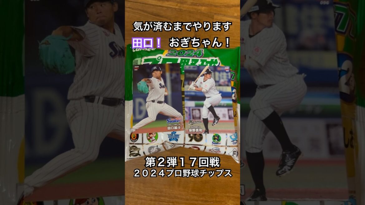 【2024プロ野球チップス第2弾】荻野貴司・田口麗斗｜千葉ロッテマリーンズ・東京ヤクルトスワローズ【開封動画】 #shorts