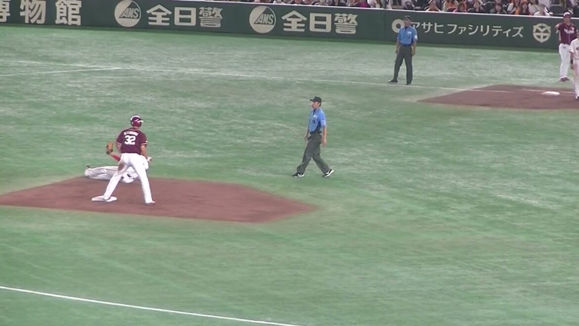 中川皓太 打ち取ってチェンジかと思ったら舟越秀虎が落球で楽天勝ち越し【読売ジャイアンツ対 楽天ゴールデンイーグルス2024年9月22日】