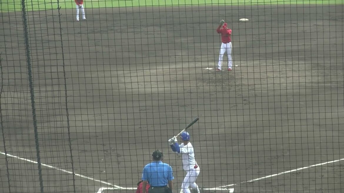 中日ドラゴンズ 濱将之介選手 第1打席 センターフライ VS 広島東洋カープ 遠藤淳志投手 2024/9/24 ナゴヤ球場