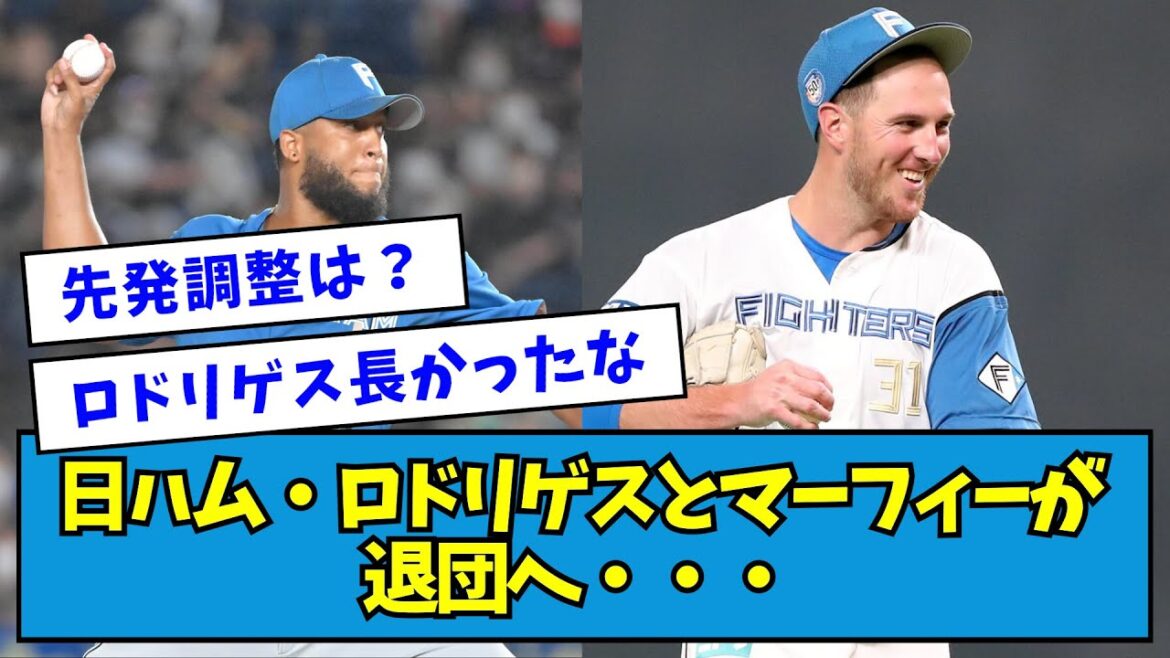 【悲報】日ハム・ロドリゲスとマーフィーが退団へ・・・【なんJ反応】