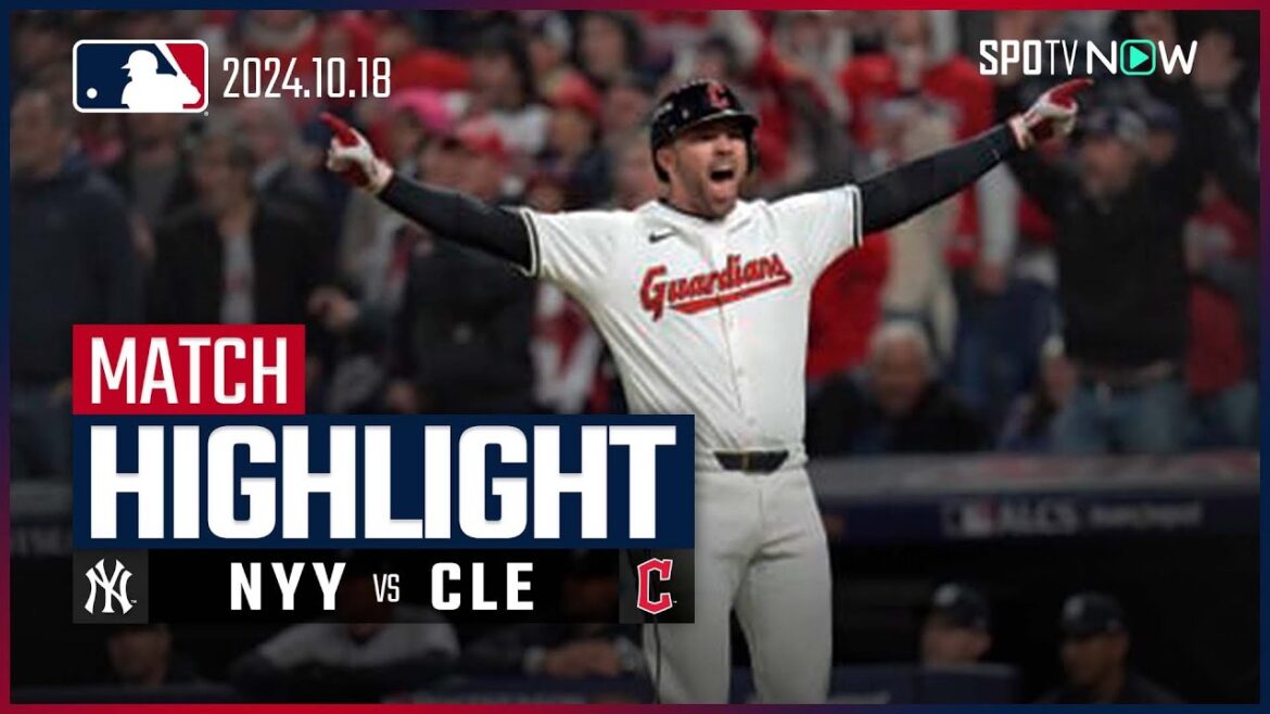 【ガーディアンズが空中戦を制す！フライが延長10回にサヨナラHR！】ヤンキース vs ガーディアンズ 試合ハイライト MLB2024 リーグチャンピオンシップシリーズ第3戦 10.18