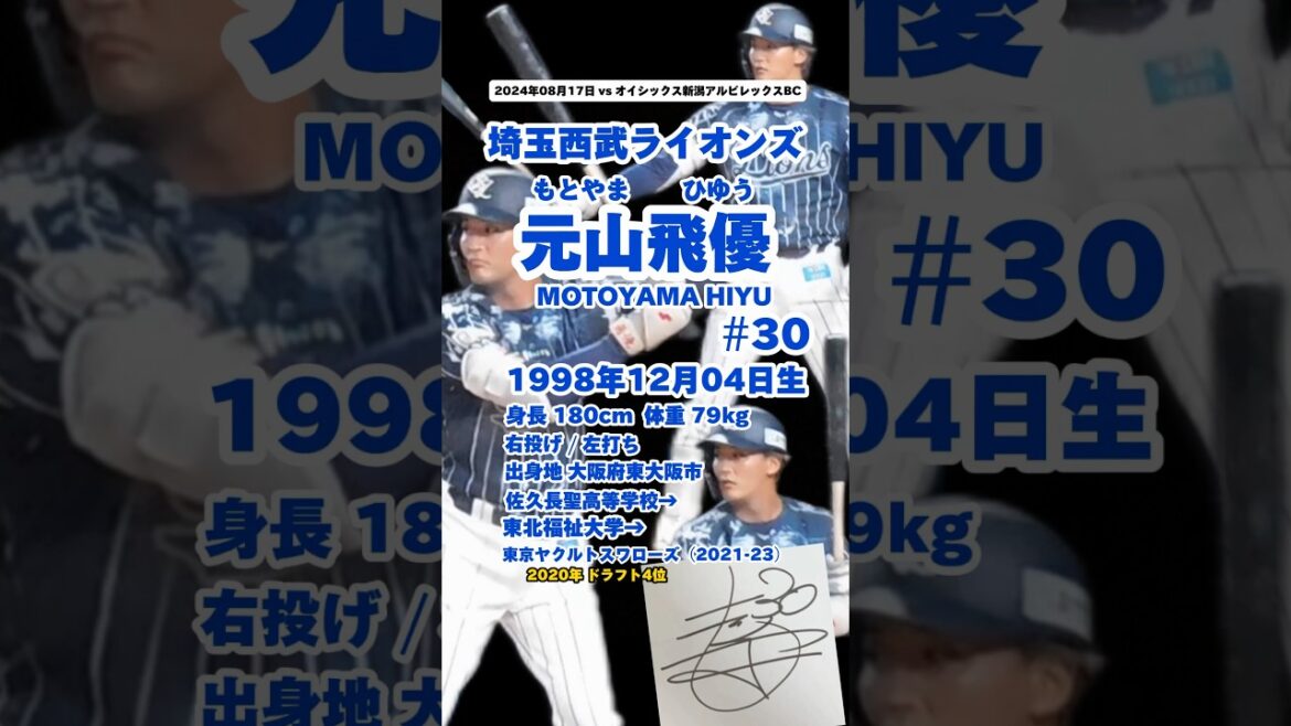 #限定ユニ #12月04日生まれ #元山飛優 #登場曲 #もとやまひゆう #埼玉西武ライオンズ #lions #baseball #npb #名鑑 #サイン #東京ヤクルトスワローズ