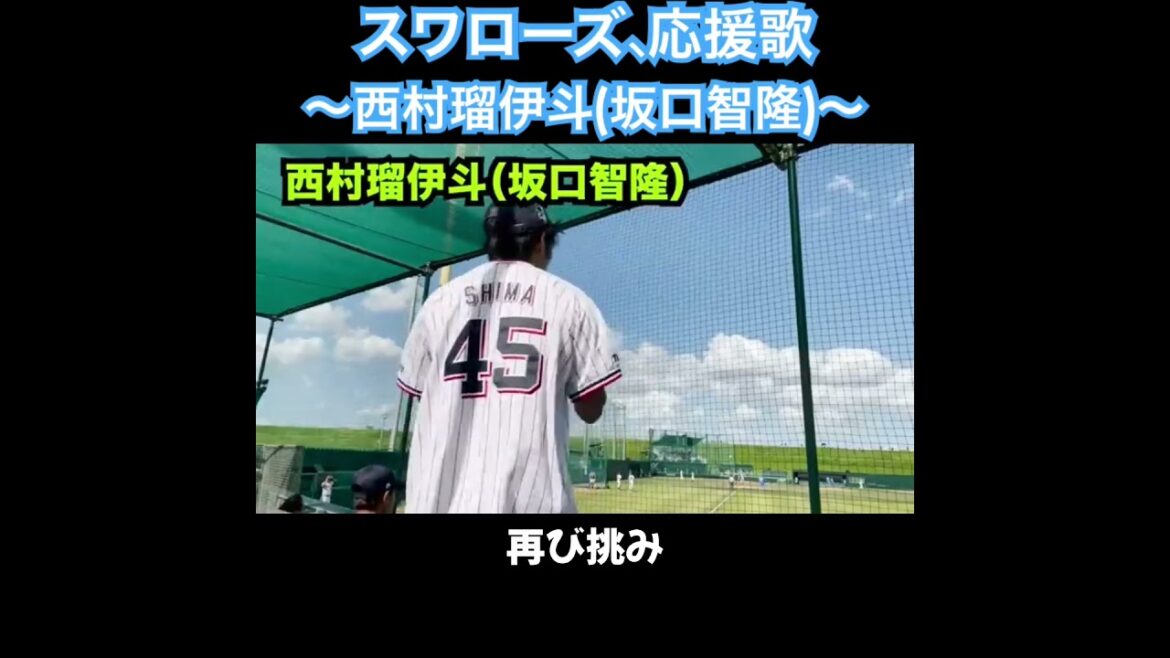 西村瑠伊斗、応援歌切り抜き  #モレル #ヤクルト  #スワローズ #坂口智隆