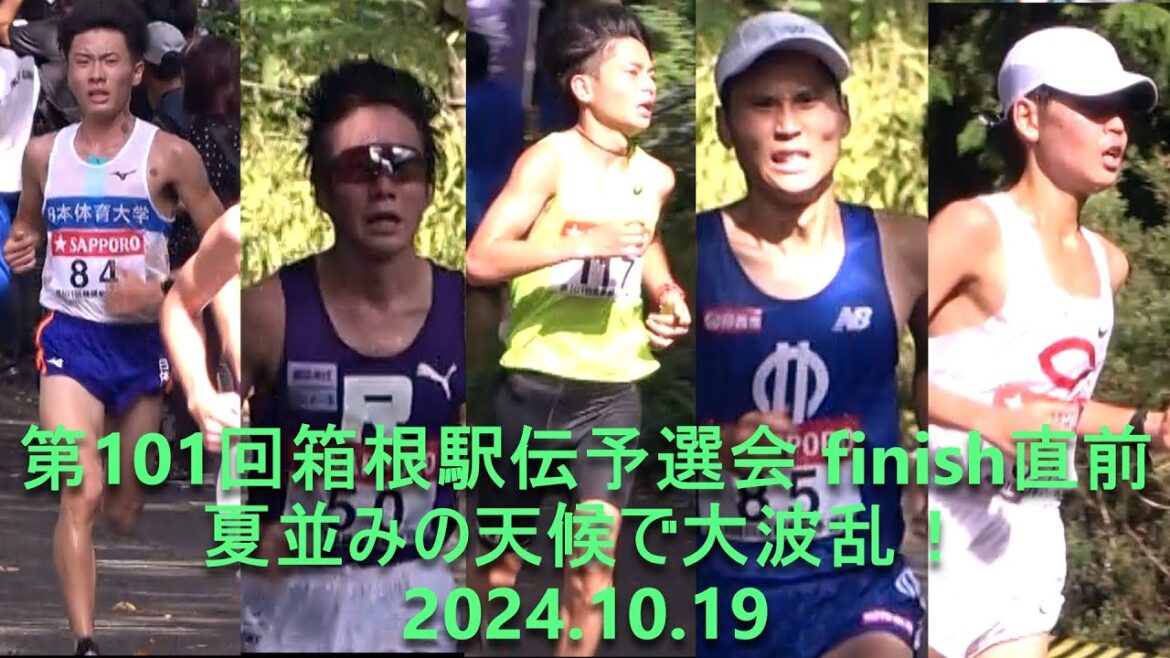 【現地撮影】第101回箱根駅伝予選会 finish直前  大波乱！まさかの東海、明治/東農大1秒に泣く/立教大TOP、中大6位通過  2024.10.19