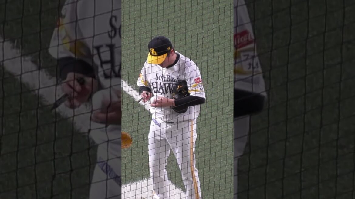 津森 宥紀　抽選当選かスポンサーご子息かわからないけどファンサービス　#福岡ソフトバンクホークス #shorts