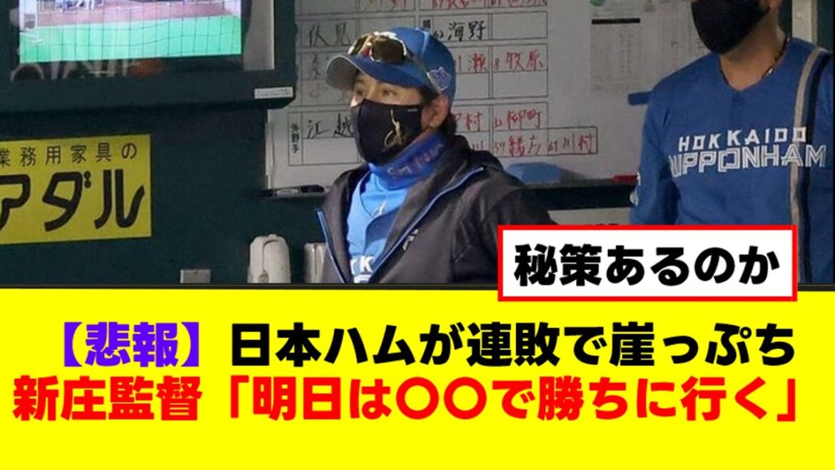 【悲報】日本ハムが連敗で崖っぷち新庄監督「明日は〇〇で勝ちに行く」【なんJまとめ】【2ch 5ch】