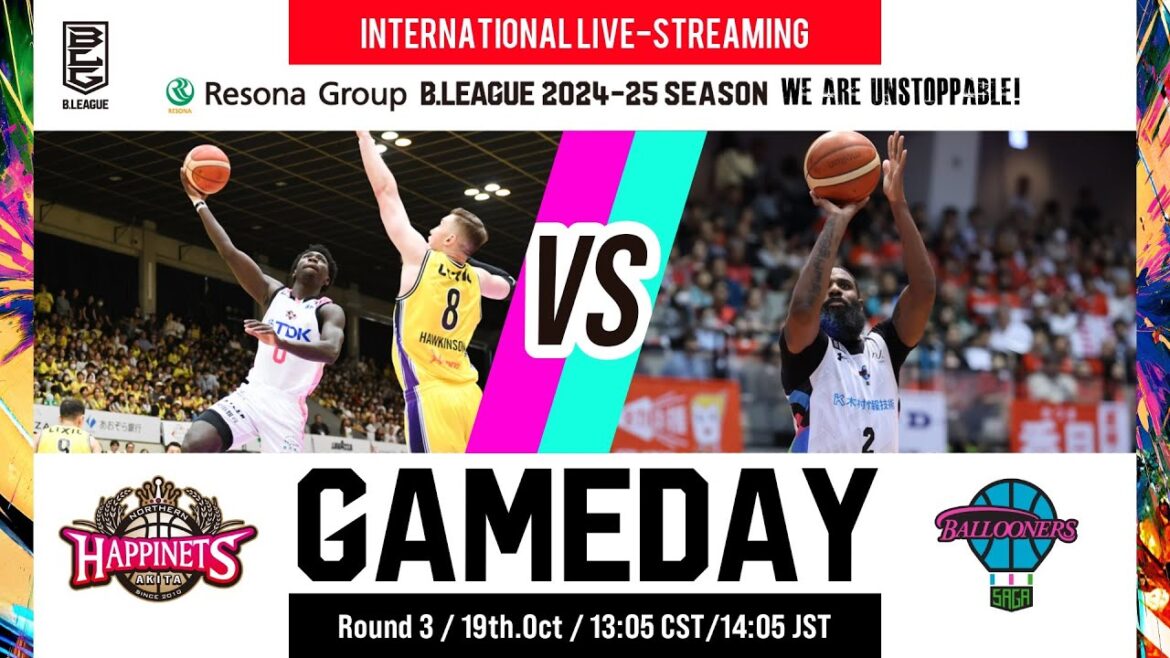 AKITA NORTHERN HAPPINETS vs SAGA BALLOONERS | 2024-10-19 | RESONA GROUP B.LEAGUE 2024-25
