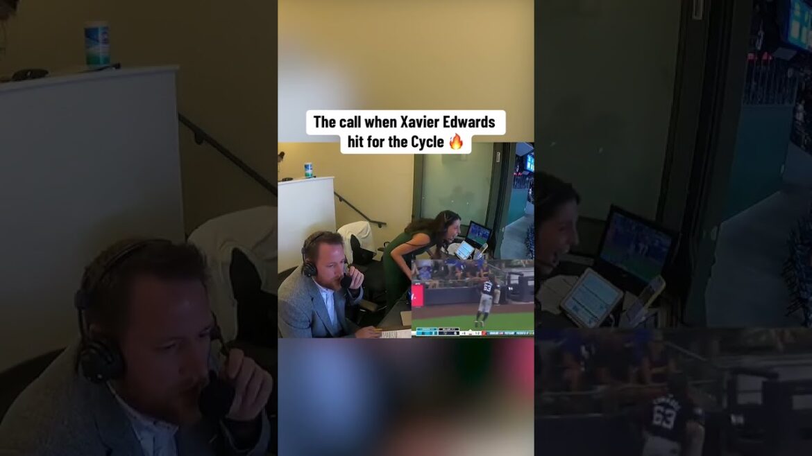 The call when Xavier Edwards hit for the cycle 🔥 (via MarlinsRadio/X) #shorts The call when Xavier Edwards hit for the cycle 🔥 (via MarlinsRadio/X) #shorts