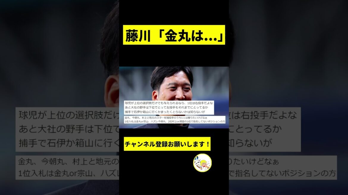 【阪神】藤川「金丸は..」【2chスレ】