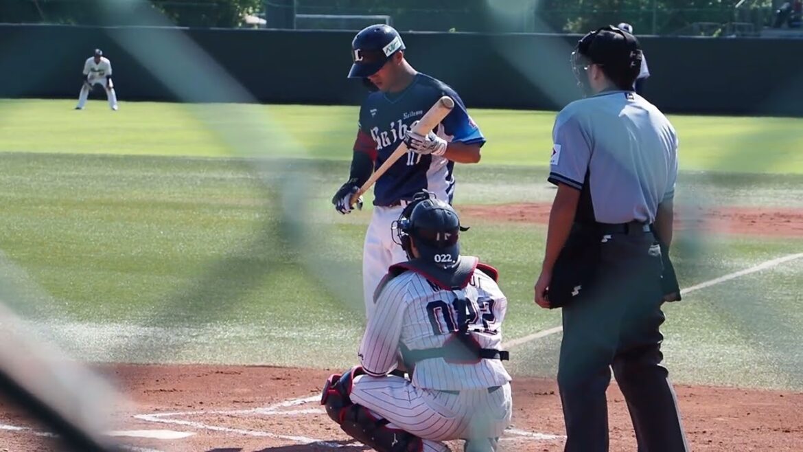 2023.06.17 東京ヤクルト-埼玉西武(戸田球場) 牧野翔矢 打席シーン