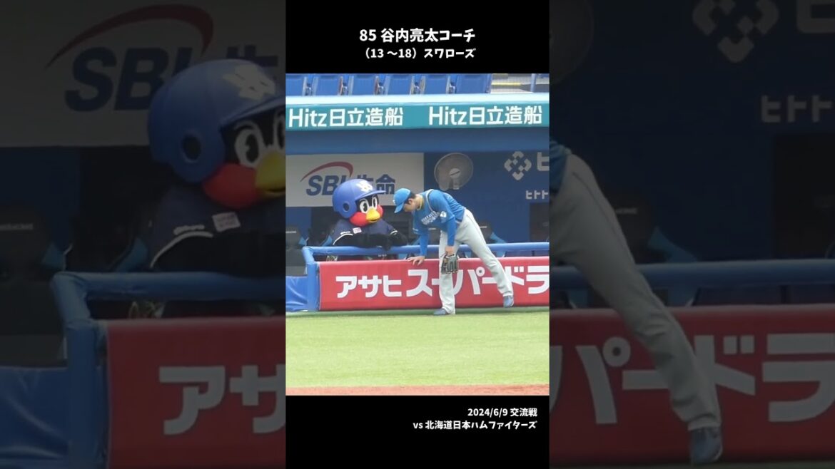 24/6/9 つば九郎と北の大地のおとももち（谷地亮太） #Shorts