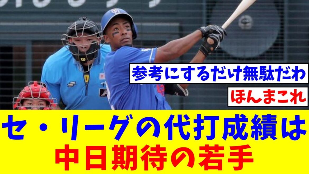 セ・リーグの代打成績、“打率トップ”は中日期待の若手だった…最も起用されたのは阪神・糸原、チーム打率1位はヤクルト【なんJ反応】【プロ野球反応集】【2chスレ】【5chスレ】