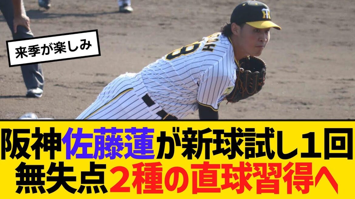 阪神の佐藤蓮が新球試し、１回無失点２種の直球習得へ　【ネットの反応】【反応集】