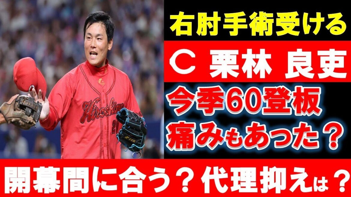 【投げすぎ？】守護神栗林が右肘手術。来季開幕は間に合う？代理抑えも考察【広島東洋カープ】