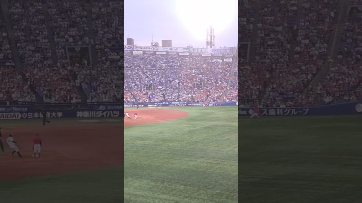 20240524、２回裏、林の打球を宇草目測ミスで２塁打に！！