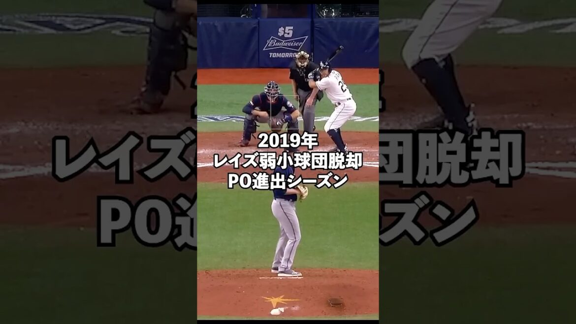 弱小から強豪へレイズ2019年の躍進時代のスタメン#shorts #mlb