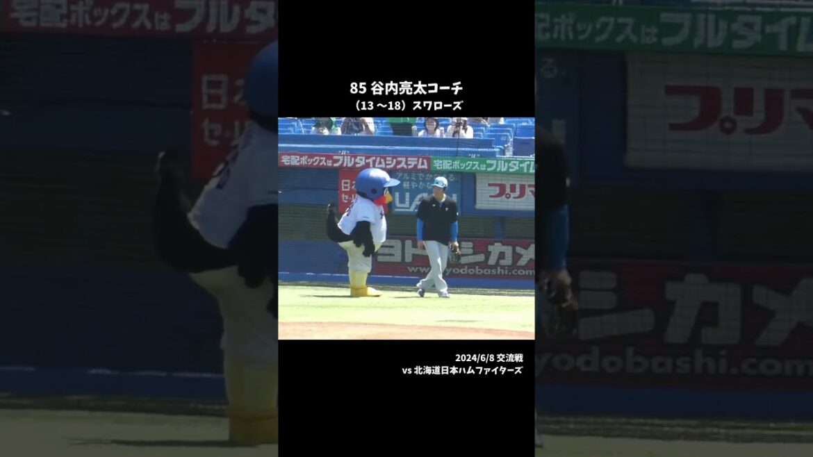 24/6/8 つば九郎と北の大地のおとももち（谷地亮太） #Shorts