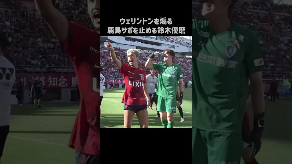 煽る鹿島サポを止める鈴木優磨 #shorts #鹿島アントラーズ #jリーグ #サッカー