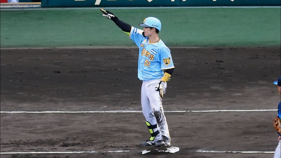 【甲子園狂喜乱舞！】中野拓夢、センターオーバーの先制タイムリースリーベース！先発・才木を強力援護！ 2024.6.9