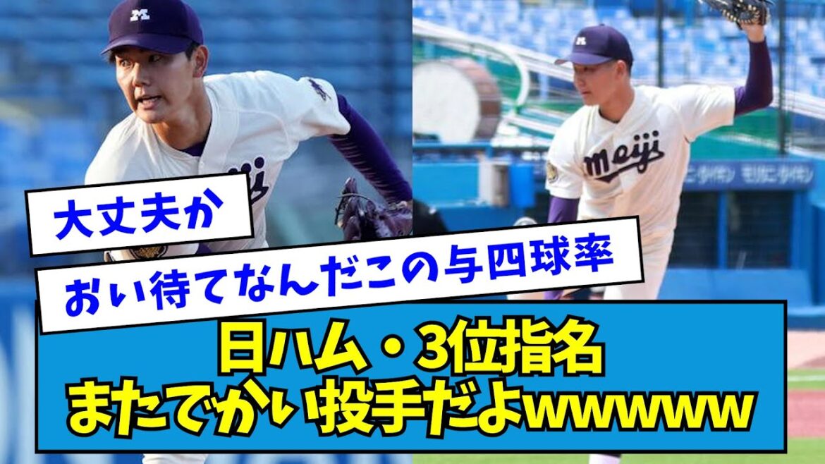 【デカ投手しか獲りません】日ハム・3位指名もロマンドラフトでしたwwwww【なんJ反応】 【デカ投手しか獲りません】日ハム・3位指名もロマンドラフトでしたwwwww【なんJ反応】