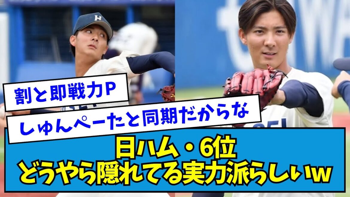 【5人目の投手w】日ハム6位、どうやら隠れてる実力派らしいwwwww【山城航太郎】【なんJ反応】 【5人目の投手w】日ハム6位、どうやら隠れてる実力派らしいwwwww【山城航太郎】【なんJ反応】