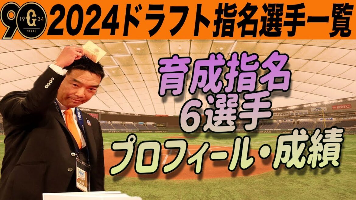 【巨人】ドラフト全育成指名選手一覧！素材型の高卒投手を多数指名！２０歳以下の若手投手が充実で楽しみ！　読売ジャイアンツ