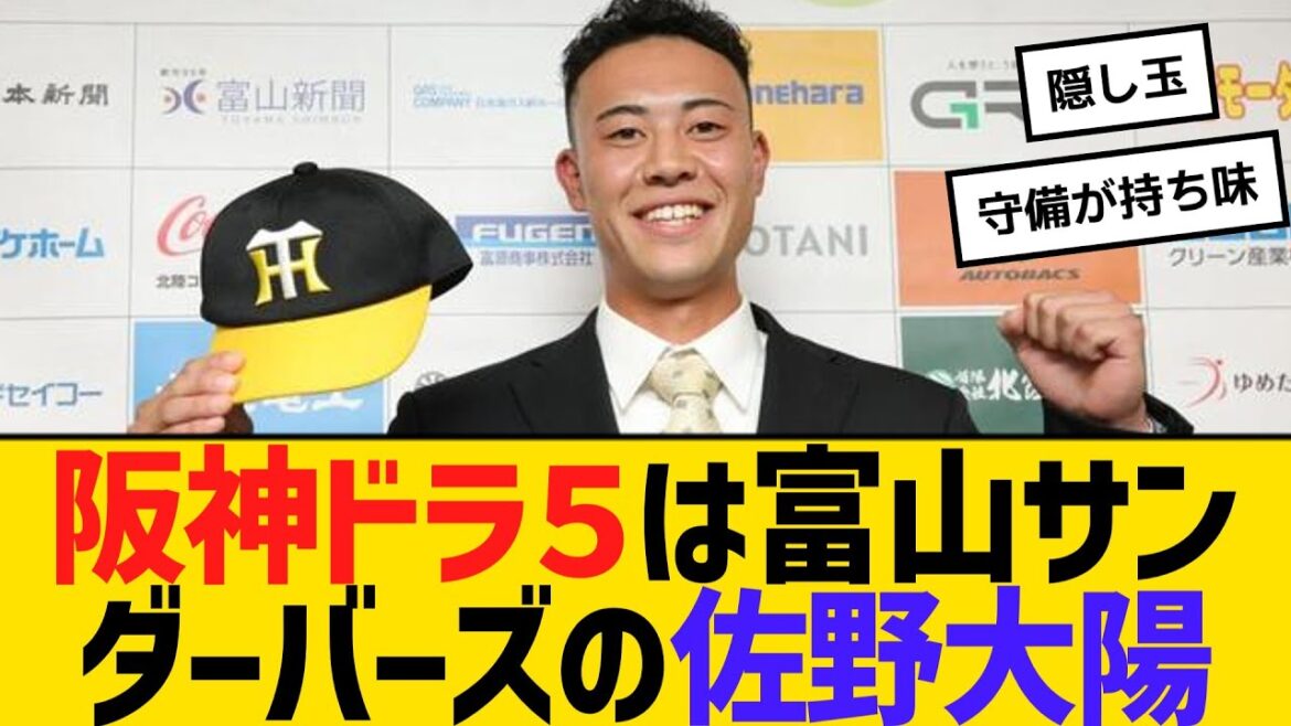 阪神ドラフト5位は富山サンダーバーズの佐野大陽内野手 【ネットの反応】【反応集】 阪神ドラフト5位は富山サンダーバーズの佐野大陽内野手 【ネットの反応】【反応集】