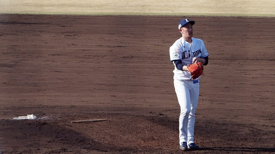 2024.03.30 埼玉西武-明治学院大学(カーミニーク) 伊藤翔 投球シーン