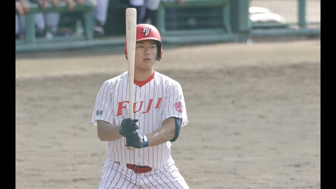 カープドラフト4位 渡邉悠斗選手 富士大学　9回タイムリーツーベースヒット💪勝越し❗　神宮大会・東北代表決定戦 決勝戦　