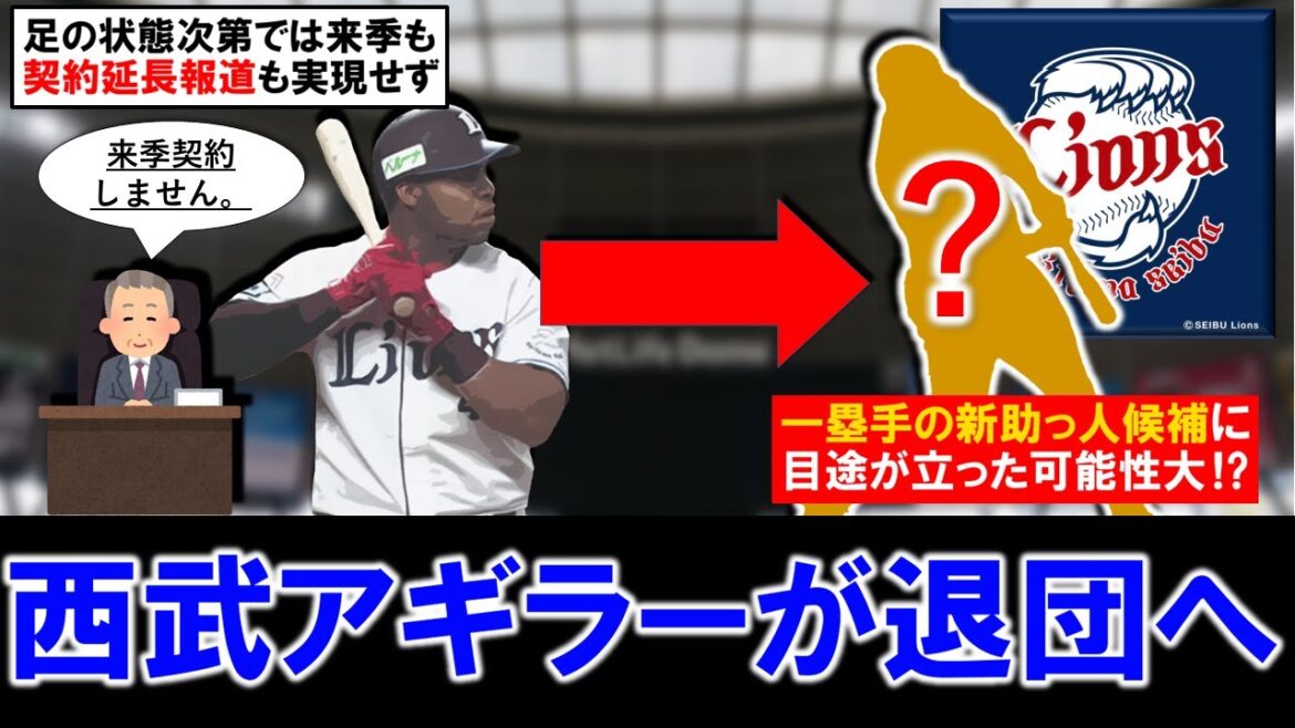 【一塁手の新外国人獲りは確定！？】西武『J.アギラー』が今季限りで退団へ！足の怪我で早期シーズン終了も実績を評価して来季契約延長濃厚と言われていたが、逆転戦力外に！一塁手の新助っ人候補に目途か！？