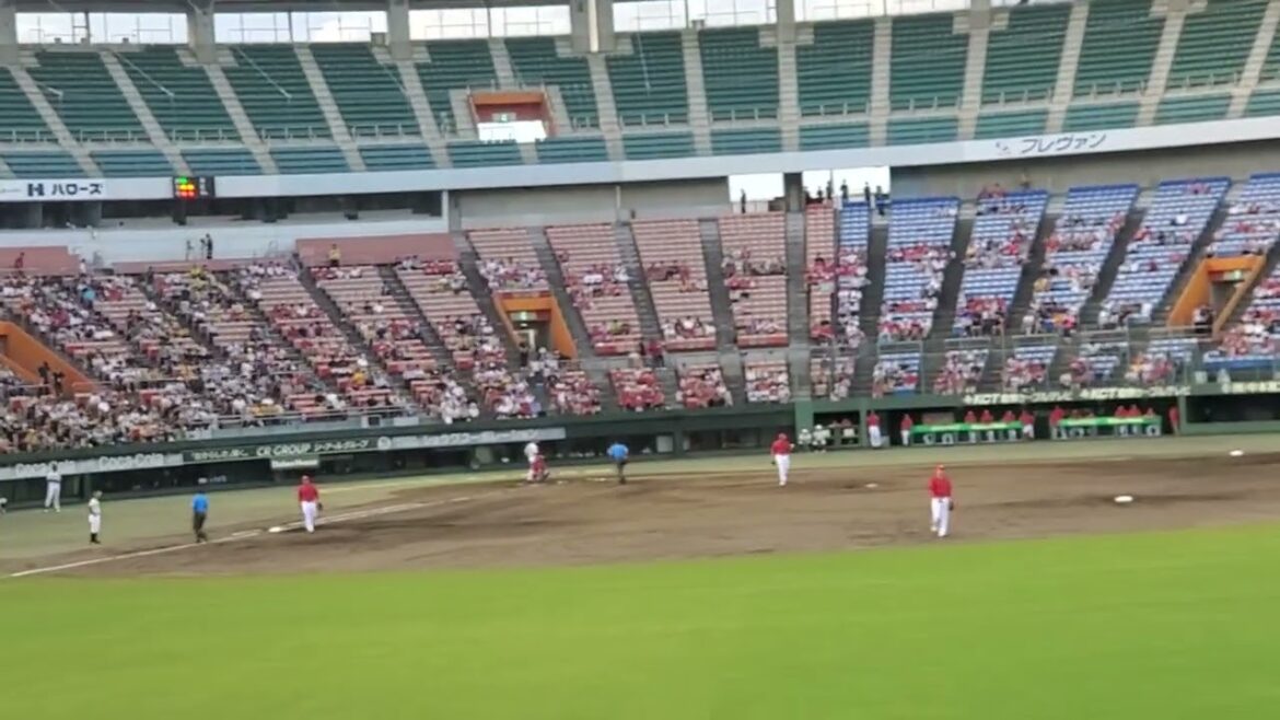 20240726　打者は榮枝裕貴！ﾌｧｰﾑ公式戦で流れる【ヒッティングマーチ2番(野手汎用応援歌)】1回ｳﾗ　阪神ﾀｲｶﾞｰｽ2軍@岡山･倉敷ﾏｽｶｯﾄｽﾀｼﾞｱﾑ［ｳｴｽﾀﾝ･ﾘｰｸﾞ 2軍戦］