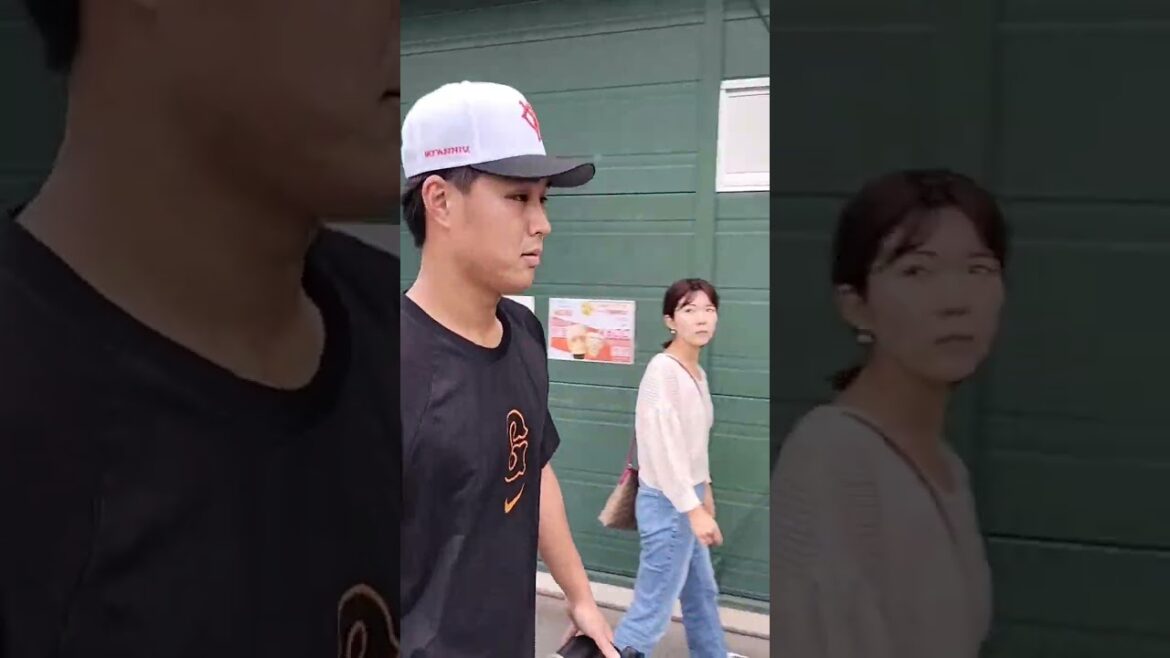 【GIANTS】 #ヤングジャイアンツ投手陣が近くを通った🤗 #shorts #巨人 #ジャイアンツ