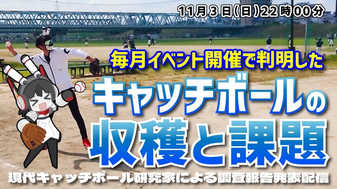 毎月イベント開催で判明した、キャッチボールの収穫と課題発表配信‼ 現代キャッチボール研究家による研究成果報告！