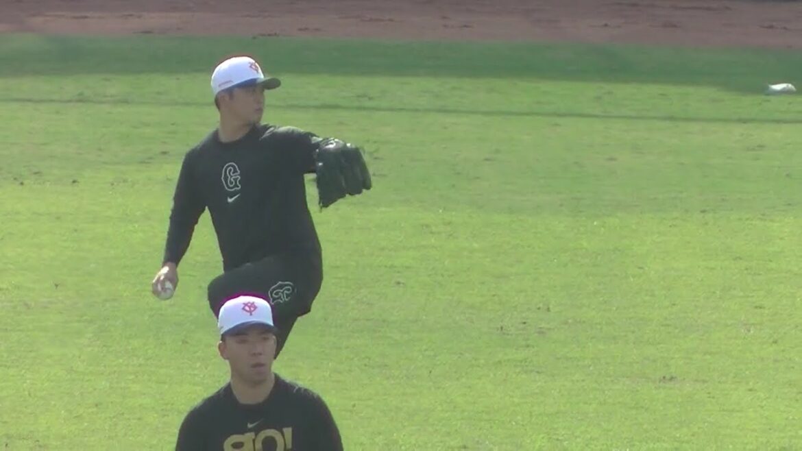 巨人 秋季練習〜戸田懐生のキャッチボール（2024年10月31日 読売ジャイアンツ練習）