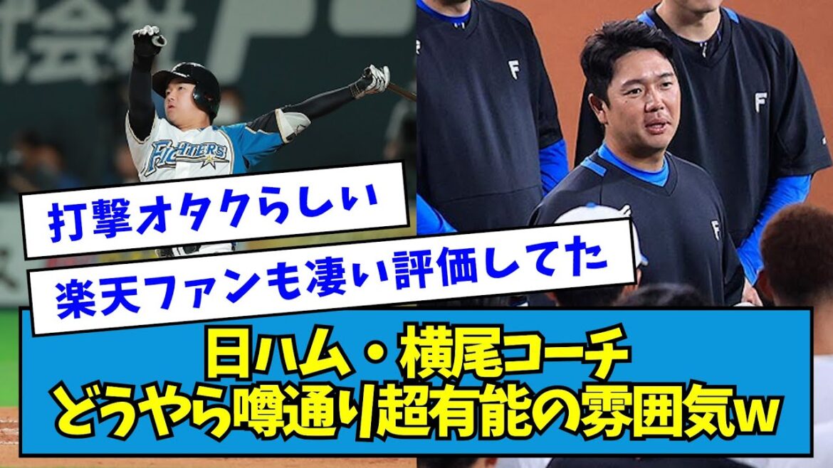 【朗報】日ハム・横尾コーチ、どうやら噂通り超有能の雰囲気wwwwww【なんJ反応】 【朗報】日ハム・横尾コーチ、どうやら噂通り超有能の雰囲気wwwwww【なんJ反応】