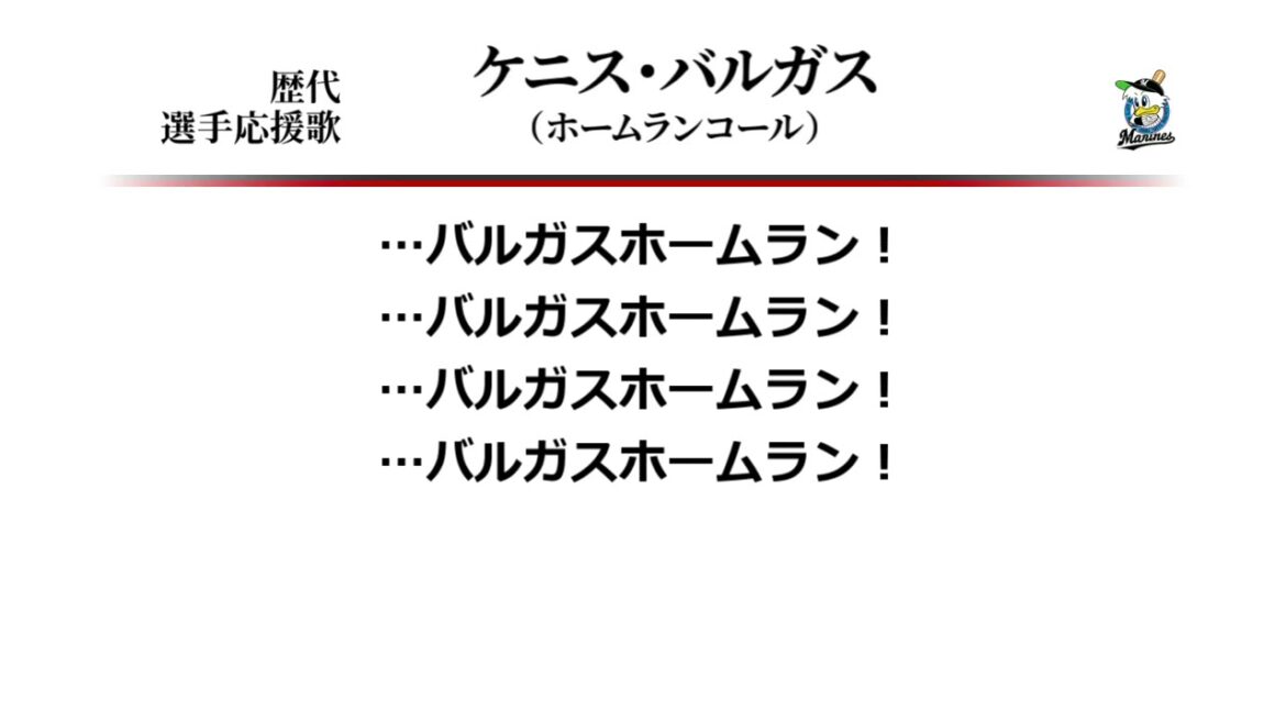 千葉ロッテマリーンズ ケニス・バルガス 応援歌（ホームランコール） [MIDI]