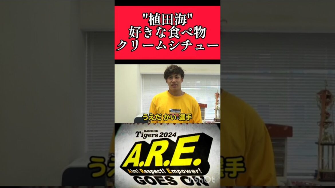 【阪神】"植田海"好きな食べ物と嫌いな食べ物！ #阪神 #阪神タイガース #植田海 #shorts