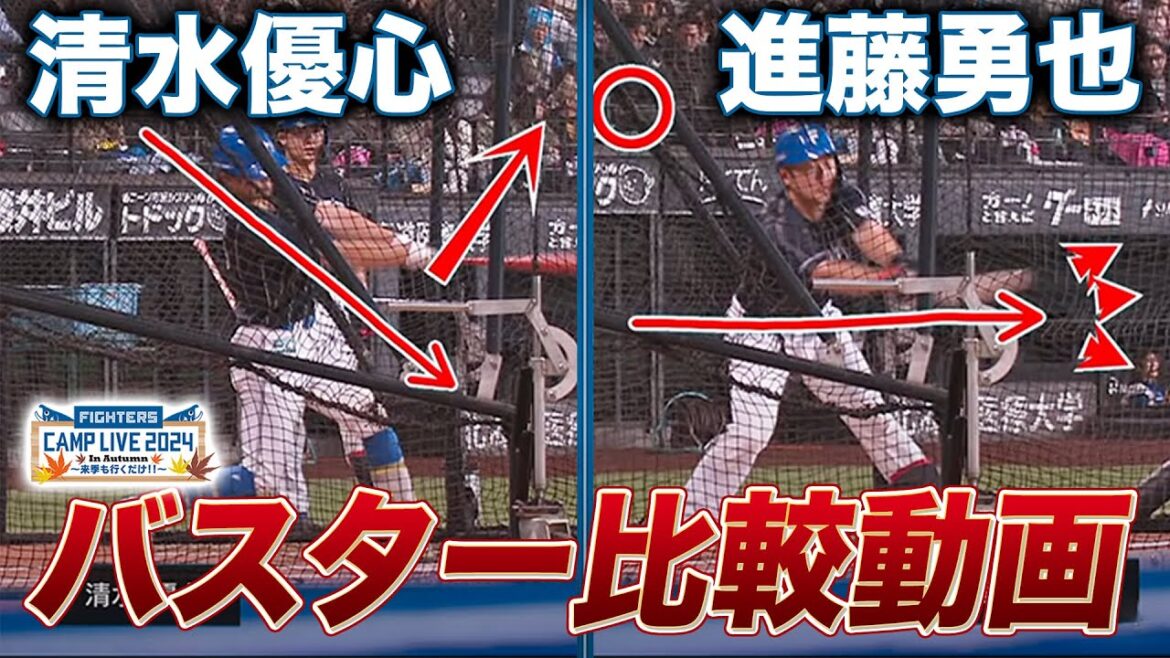 清水優心&進藤勇也 バスター比較<11/3ファイターズ秋季キャンプ2024> 清水優心&進藤勇也 バスター比較<11/3ファイターズ秋季キャンプ2024>