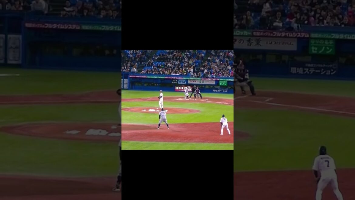 佐々木俊輔 見逃し三振にとる高橋奎二（2024年4月11日 ヤクルトスワローズ 対 読売ジャイアンツ） #baseball #佐々木俊輔