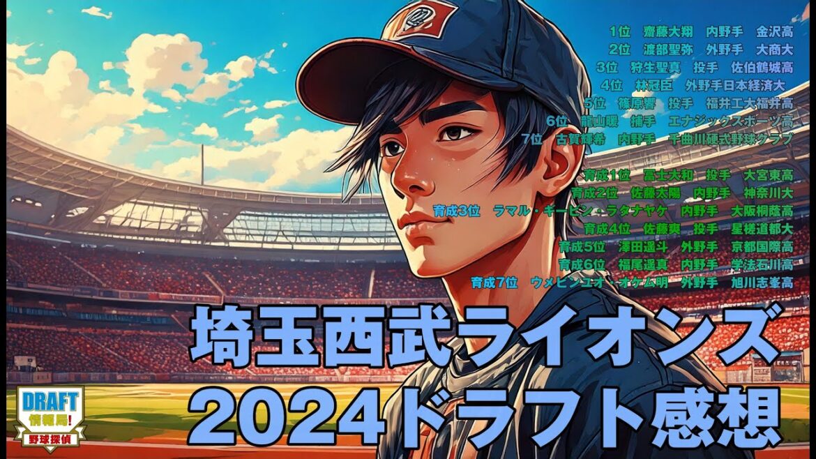 【2024ドラフト】埼玉西武ライオンズ　ドラフト感想！