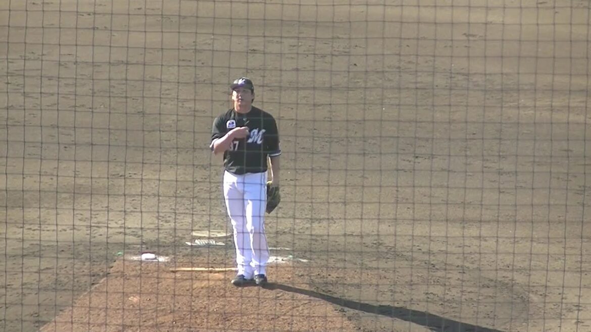 【野球選手フォーム集】ロッテ小野郁の投球フォーム（2024年9月11日）