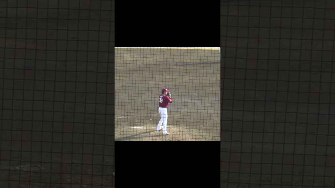 楽天 弓削隼人ピッチングフォーム［ 読売ジャイアンツ対 東北楽天ゴールデンイーグルス 2024年3月16日］