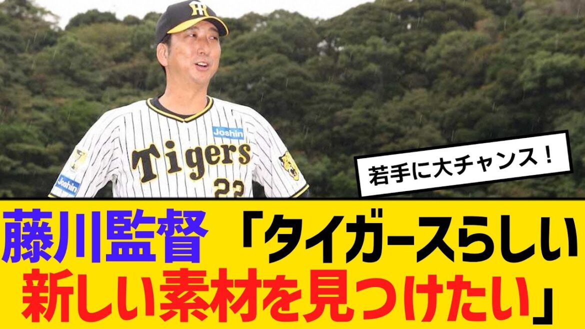 阪神・藤川監督「タイガースらしい 新しい素材を見つけたい」　【ネットの反応】【反応集】