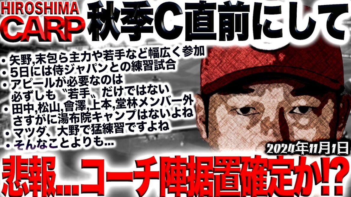 全国から悲鳴が聞こえます【広島カープ】オフの動きは終了なのか(2024/11/1)