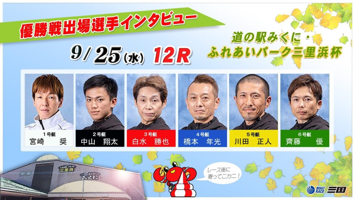 道の駅みくに・ふれあいパーク三里浜杯　優勝戦出場選手インタビュー